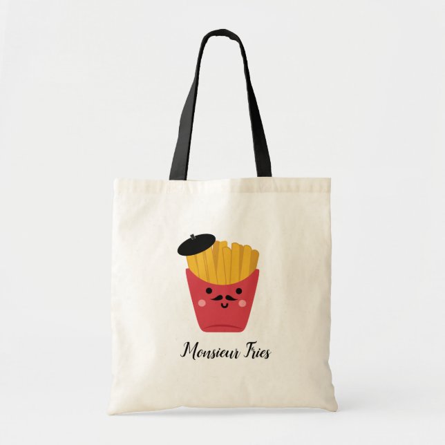 Cute Monsieur French Fries Tote Bag (Front)