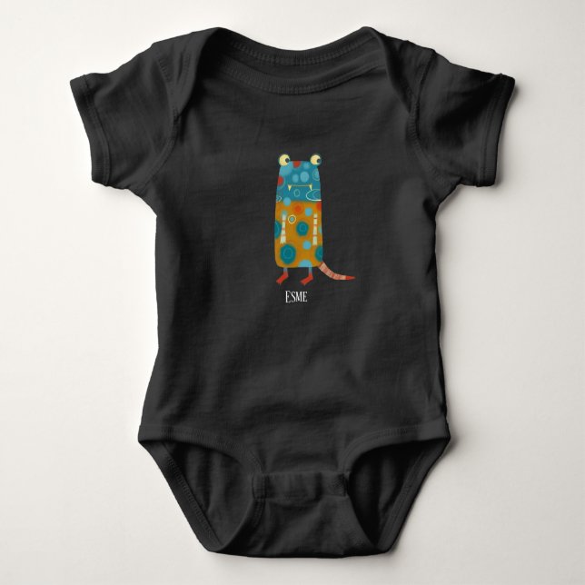 Cute Monster Baby Bodysuit (Front)
