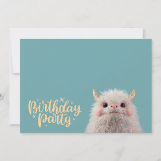 Cute Monster Birthday Party Invitation
