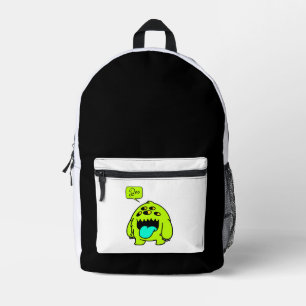 cute monster boo printed backpack