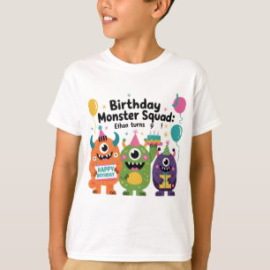 Cute Monster Cool Children Birthday T-shirt
