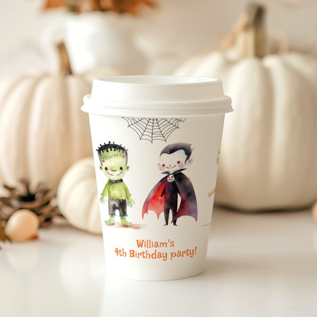 Cute Monster Costume party Halloween Paper Cups (Creator Uploaded)
