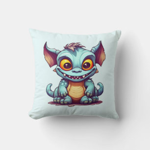 Cute Monster Dragon Little Tom Throw Pillow
