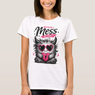 Cute Monster Gloriously Mess Graphic T-Shirt