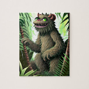 Cute Monster in the Jungle Jigsaw Puzzle