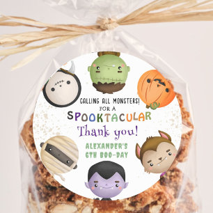 Cute Monster Kids Costume Halloween Birthday Party Classic Round Sticker