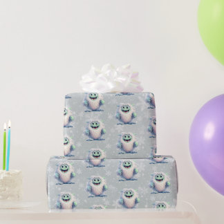 Cute Monster Snowman Abominable Yeti Legend Wrapping Paper