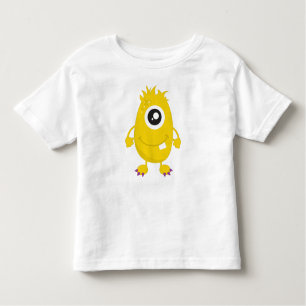 Cute Monster, Yellow Monster, Funny Monster, Silly Toddler T-Shirt