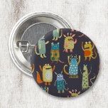 Cute Monsters 3 Cm Round Badge<br><div class="desc">A cute little monster family,  perfect for a themed party favour bag,  or for Halloween,  or any other day!</div>