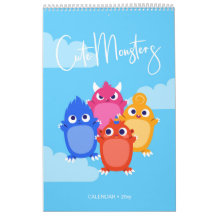 Cute Monsters Children Calendar