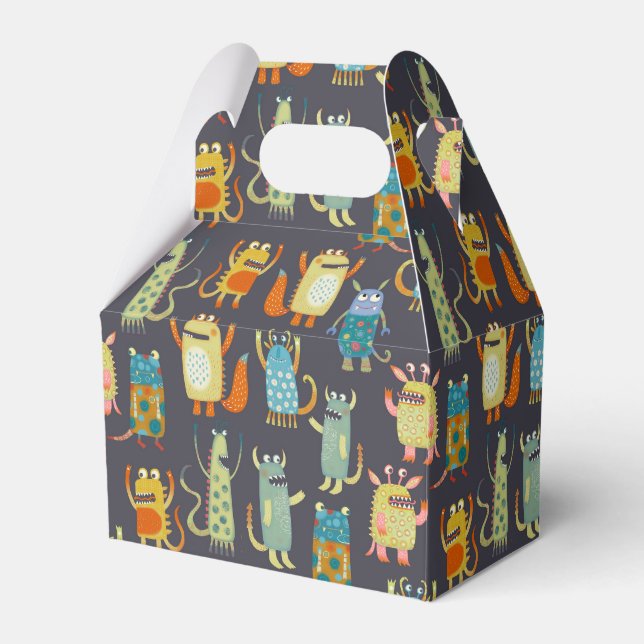 Cute Monsters Favour Box (Front Side)