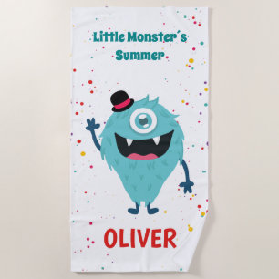 Cute Monsters Little Monsters Beach Towel
