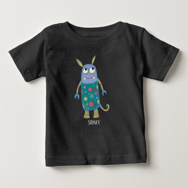 Cute Monsters Personalized Baby T-Shirt (Front)