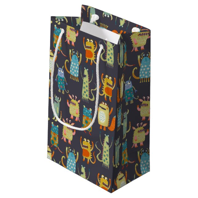 Cute Monsters Small Gift Bag (Back Angled)