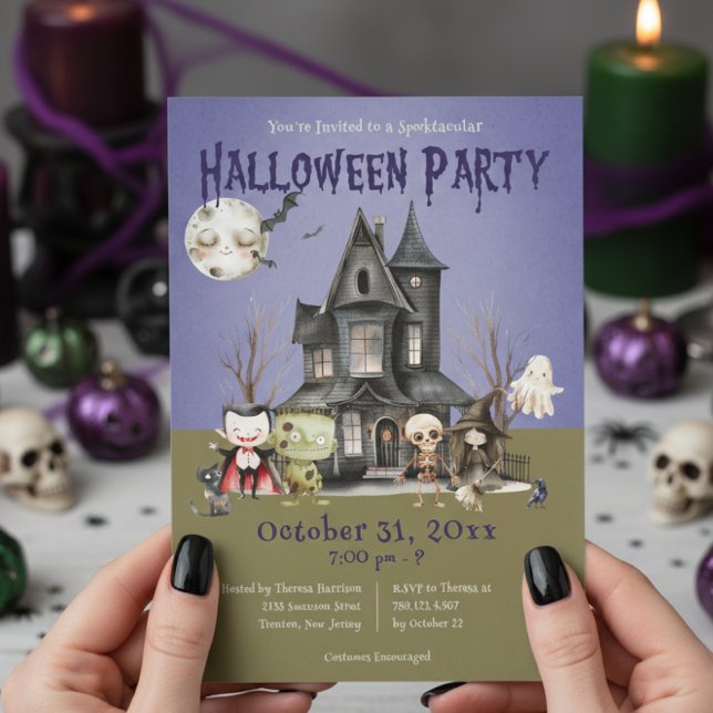 Cute Monsters Spooktacular Halloween Party Invitation (Creator Uploaded)