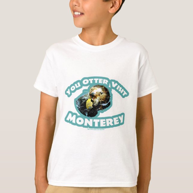 Cute Monterey Otter Travel T-Shirt (Front)