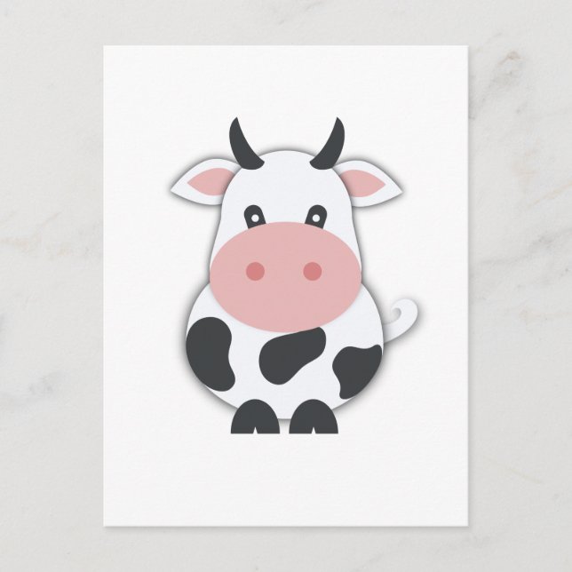 Cute Moo Cow Postcard (Front)