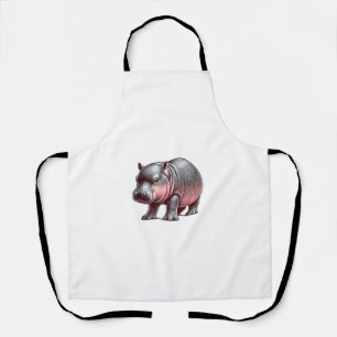 Cute Moo-Deng Adorable Baby Hippo Moo Deng Tank To Apron