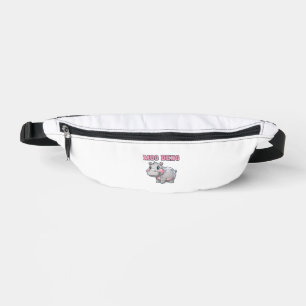 Cute MOO DENG Baby Pygmy Hippo Girls Besties Crew Bum Bags