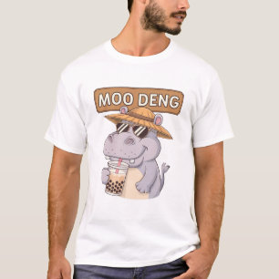 Cute Moo-Deng Design For Pygmy Hippo T-Shirt