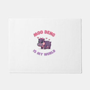 Cute MOO DENG IS MY WORLD Outdoor Enthusiast Wild Doormat