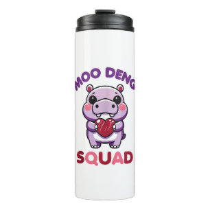 Cute Moo Deng Squad Baby Hippo Tank Top Thermal Tumbler