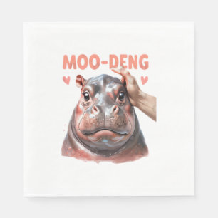 Cute Moo Deng T-Shirt Napkin