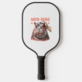 Cute Moo Deng T-Shirt Pickleball Paddle