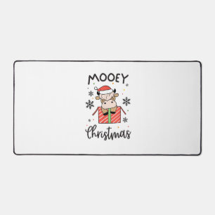 Cute Mooey Christmas Baby Highland Cow Xmas Cows L Desk Mat