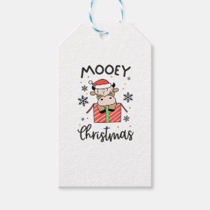 Cute Mooey Christmas Baby Highland Cow Xmas Cows L Gift Tags
