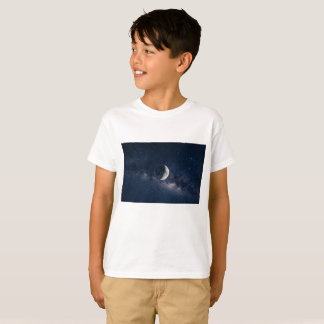 Cute Moon and Stars Kids T-Shirt | Celestial Night
