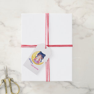 Cute Moon Bunny Girl Gift Tags