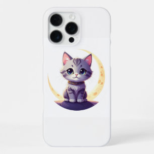 Cute Moon Cat Phone Case – Magical Kitten Design