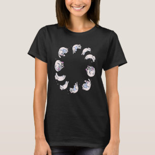 Cute Moon Phases Astrology Cat Wicca Witch T-Shirt