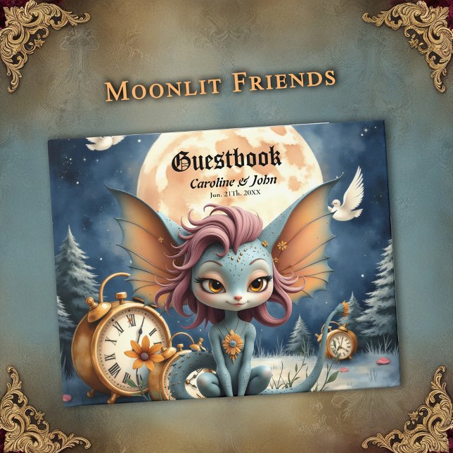 Cute Moonlit Fantasy Creature Guest Book (Creator Uploaded)