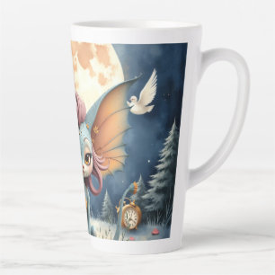 Cute Moonlit Fantasy Creature Latte Mug