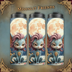 Cute Moonlit Fantasy Creature Thermal Tumbler