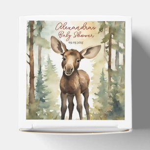 Cute Moose Baby Gender Neutral Baby Shower Favour Box
