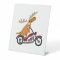 Cute Moose Riding Motorcycle Cartoon