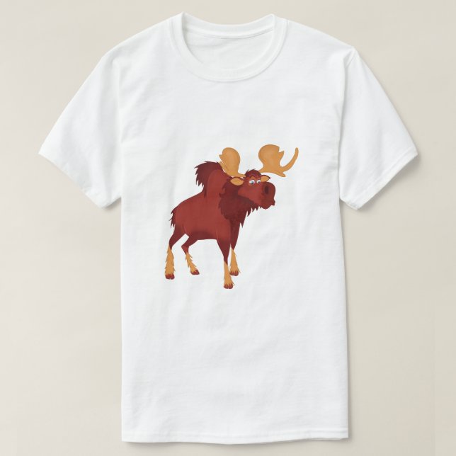 Cute Moose T-Shirt (Design Front)