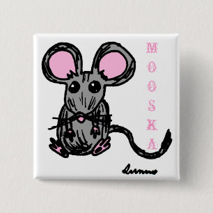 Cute Mooska Mouse Button