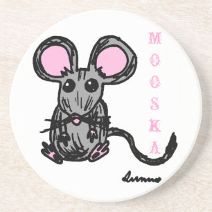 Cute Mooska Mouse Coaster