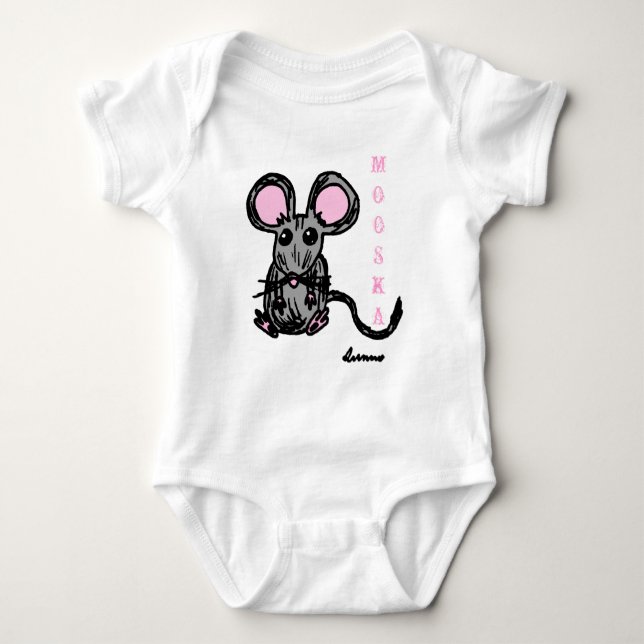 Cute Mooska Mouse Infant Creeper (Front)
