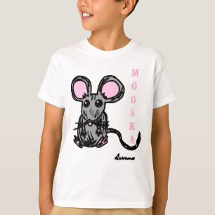 Cute Mooska Mouse Kids Basic T-Shirt
