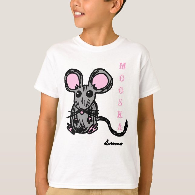 Cute Mooska Mouse Kids Basic T-Shirt (Front)