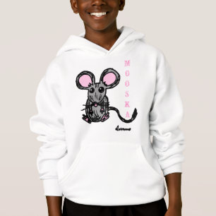 Cute Mooska Mouse Kids Hooded Sweatshirt