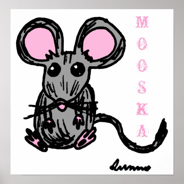 Cute Mooska Mouse Poster (Front)