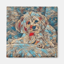 Cute Morkie Magnet of Copper