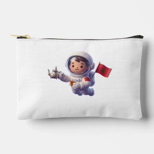 Cute Moroccan Astronaut Kawaii 3D Sticker Accessory Pouch