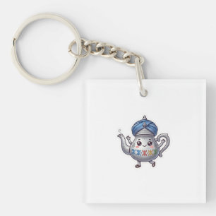 Cute Moroccan Berber Teapot Kawaii Sticker with Tu Key Ring